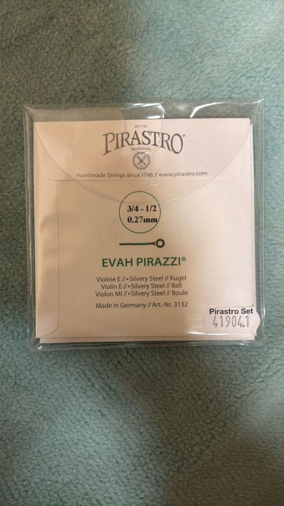 피라스트로 에바피라찌 현 3/4-1/2 바이올린 현 세트(2개) 이미지