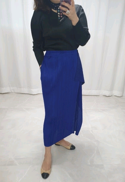 플리츠플리즈 랩스커트--2