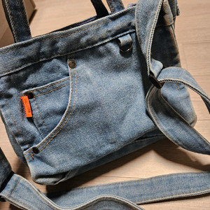 데닙 토트 크로스백