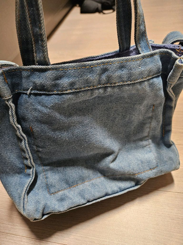 데닙 토트 크로스백--1