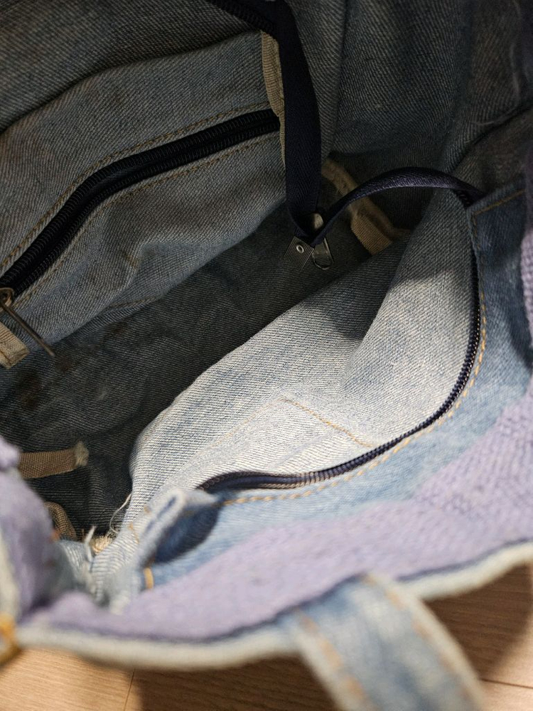 데닙 토트 크로스백--2