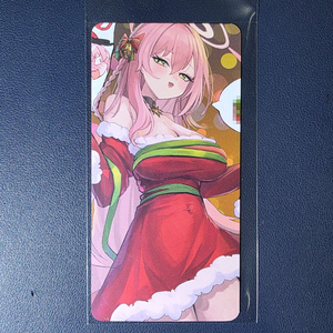 블루 아카이브 하나코 크리스마스 카드텍 이미지