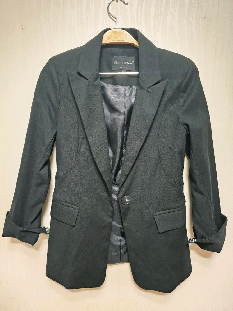 블랙 여성 블레이저 / 몸매 보정되는 슬림핏 블랙자켓(새상품)--11