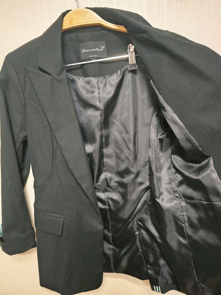 블랙 여성 블레이저 / 몸매 보정되는 슬림핏 블랙자켓(새상품)--6