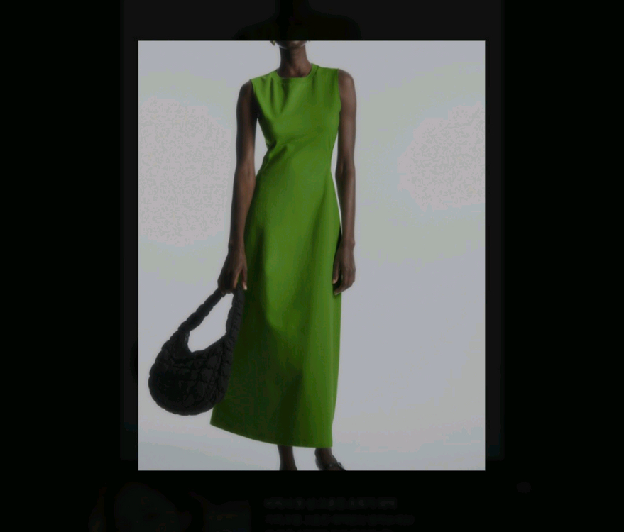 코스(COS)의 슬리브리스 커트아웃 맥시 드레스--2