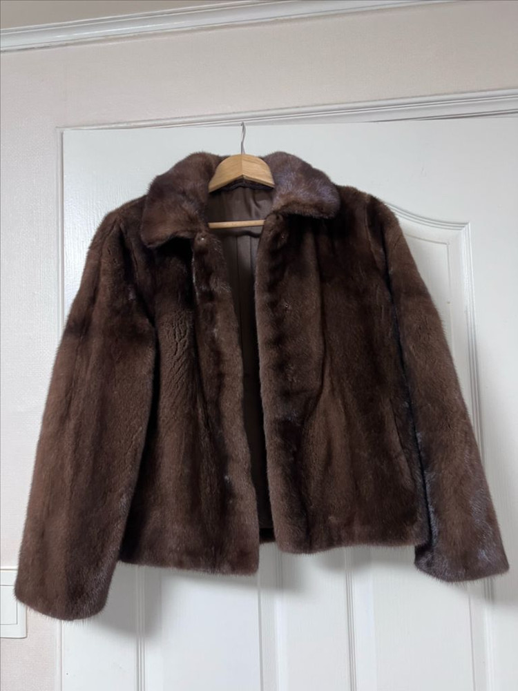 리얼밍크 마호가니 사가폭스 밍크자켓--2