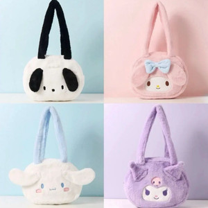 산리오 마이멜로디 쿠로미 시나모롤 털 토트백 크로스백 숄더백 가방 정품 이미지