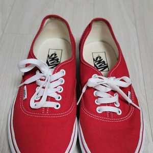 (2회 착용) 반스 레드 스니커즈 265mm