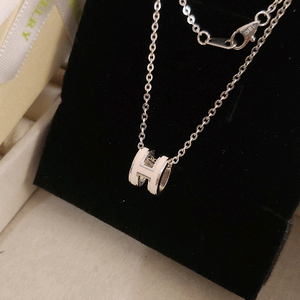 18k 화이트골드 목걸이