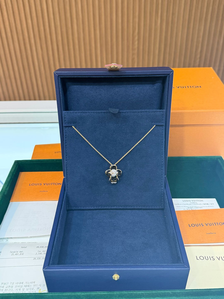 정품 루이비통 비비엔 파베다이아 목걸이--1