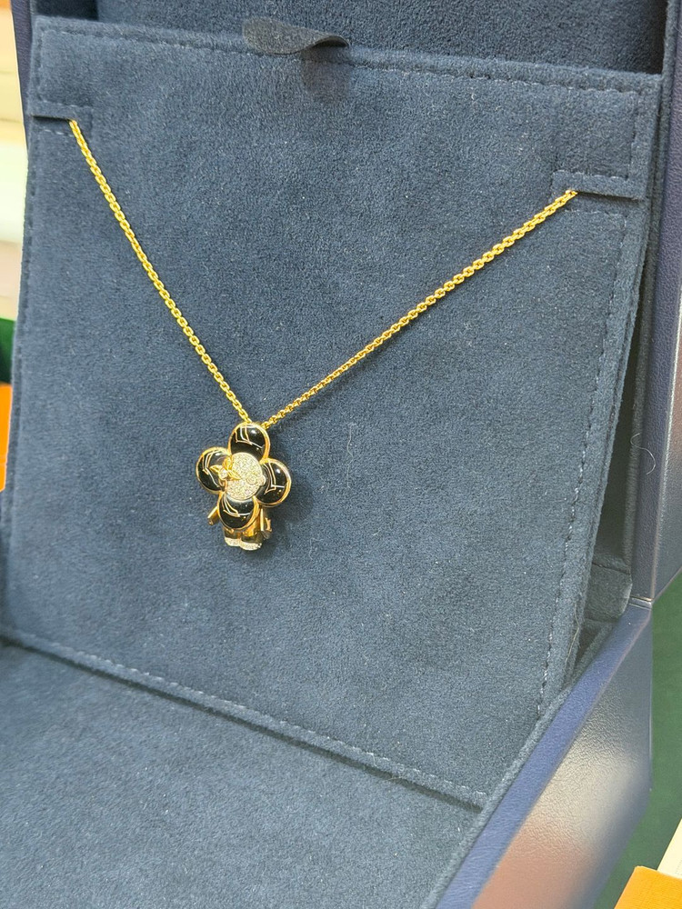 정품 루이비통 비비엔 파베다이아 목걸이--3