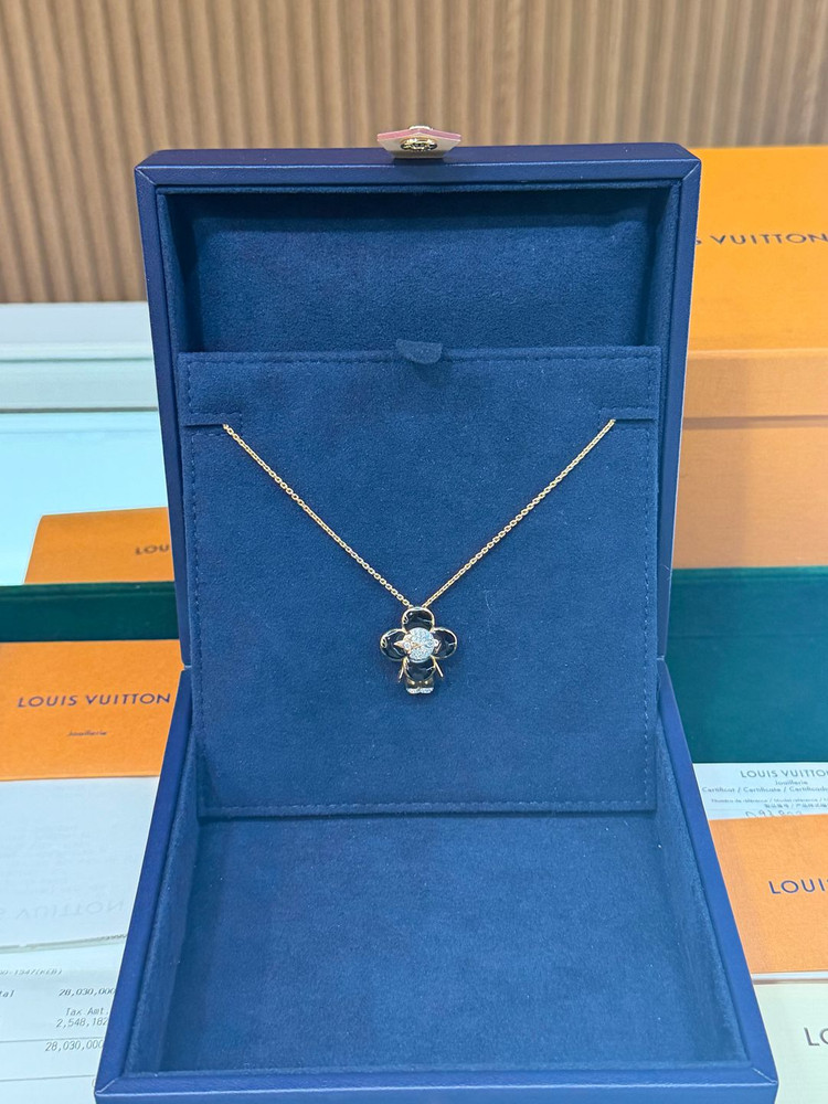 정품 루이비통 비비엔 파베다이아 목걸이--4