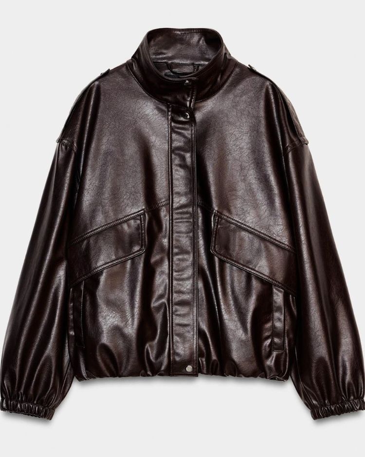 자라 가죽 자켓--0