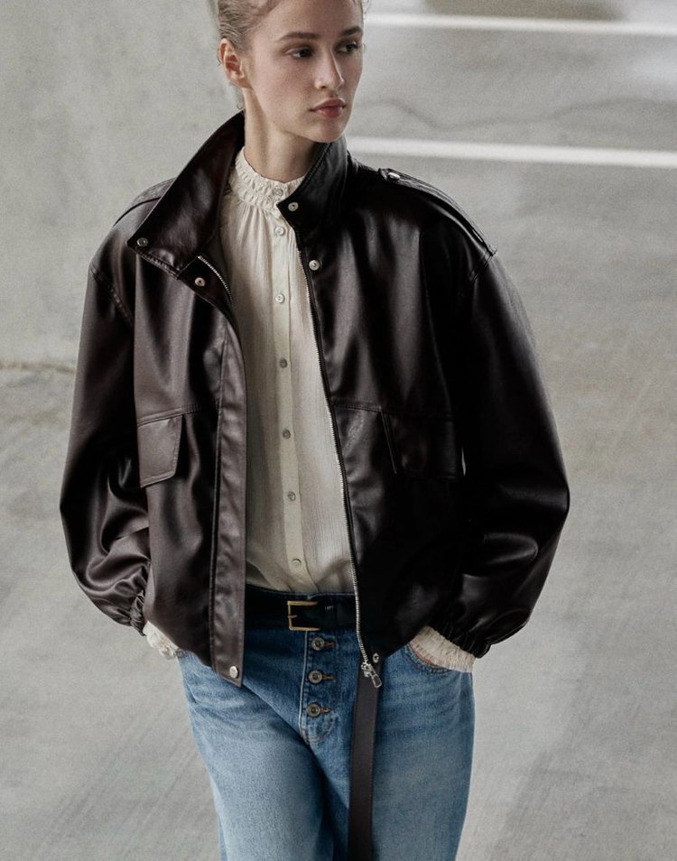 자라 가죽 자켓--2