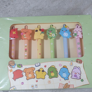 잠뜰 픽셀리 봄 피규어 볼펜 6종 세트