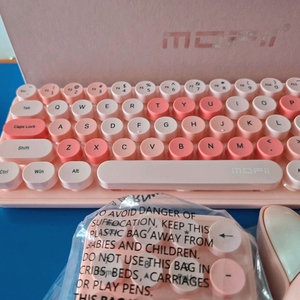 로즈핑크 무선 키보드 마우스 세트