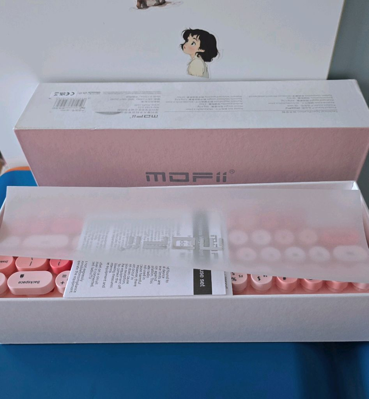 로즈핑크 무선 키보드 마우스 세트--1