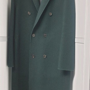 타임옴므 핸드메이드 더블 버튼 롱 코트 다크 그린