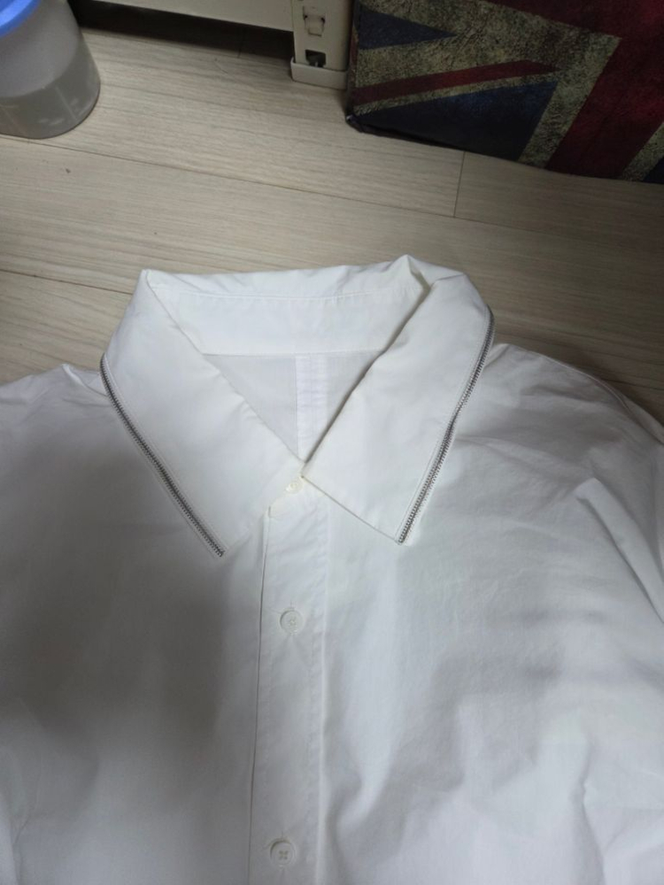 시스템옴므 정품 화이트 오버핏 지퍼 자켓 겸 셔츠 10 이미지