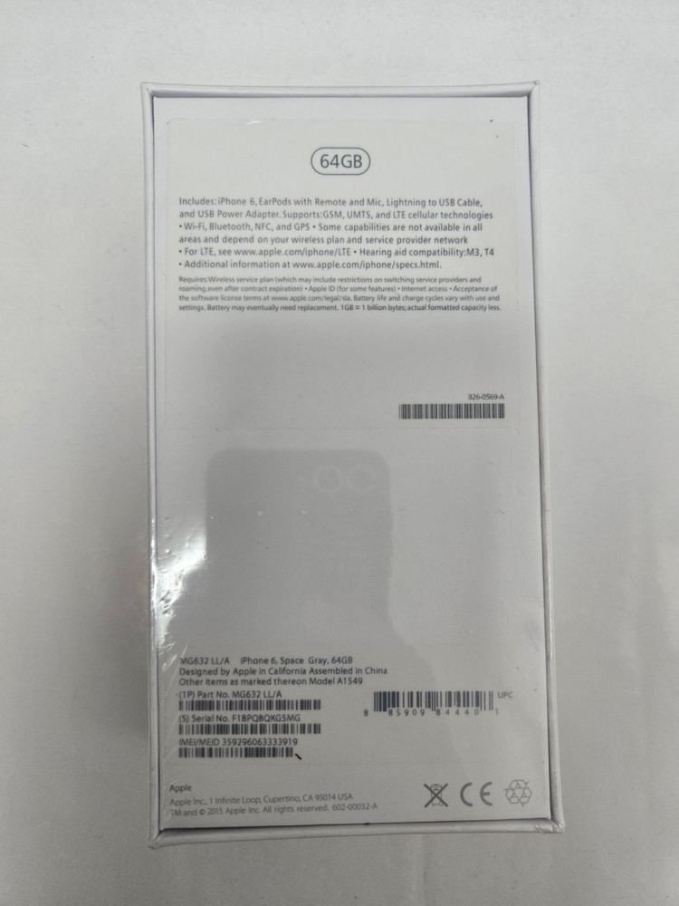 아이폰 6 스페이스 그레이 64GB (미국) 미개봉 판매합니다. 이미지