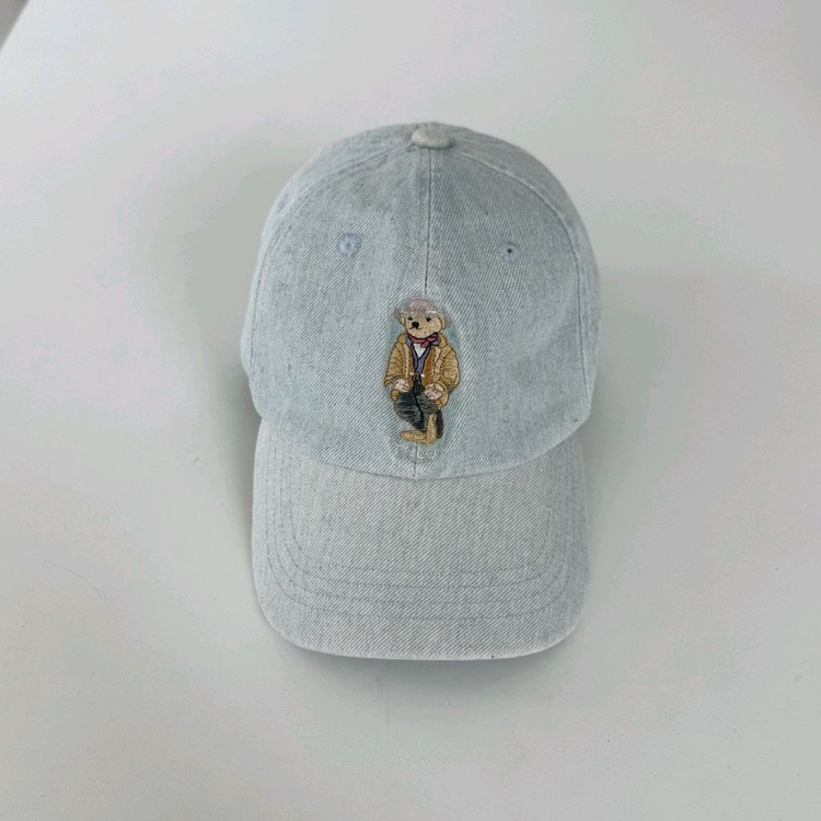폴로 데님 베어 볼캡--1