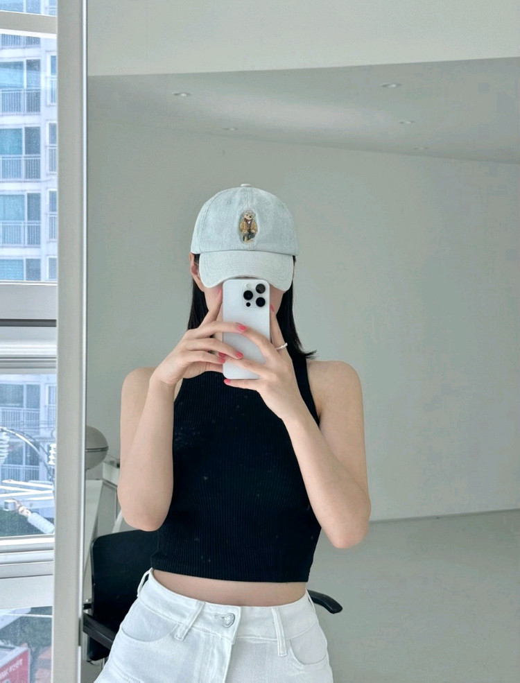 폴로 데님 베어 볼캡--6