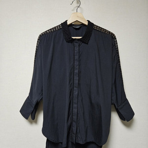 타임 TIME 펀칭 셔츠 블라우스 55사이즈