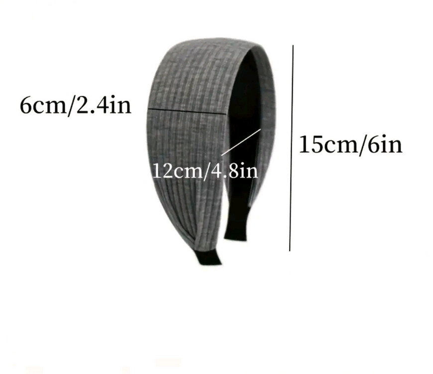 니트 헤어밴드 (검정, 회색)--2