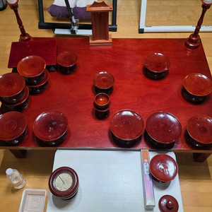 전통 한식용 나무상판 세트