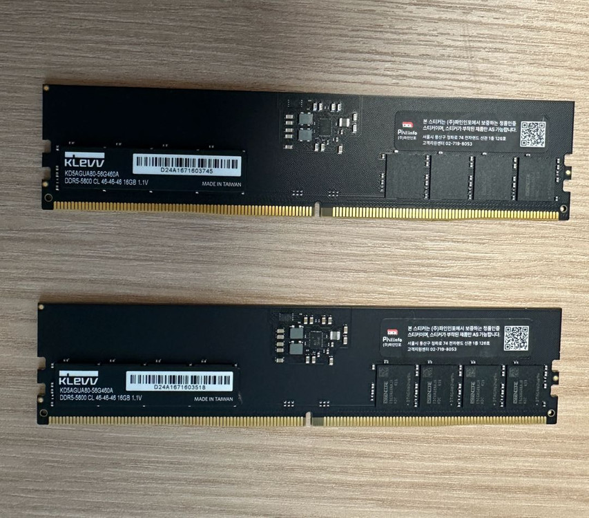클레브 ddr5 5600 16g 2개--1