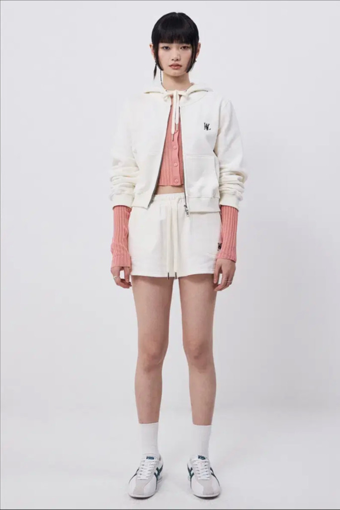 우알롱 크롭 후드집업 xs 이미지