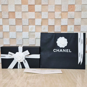 [백화점정품]샤넬 쇼핑백+박스+까멜리아+리본+속지+북렛 풀 구성품,샤넬