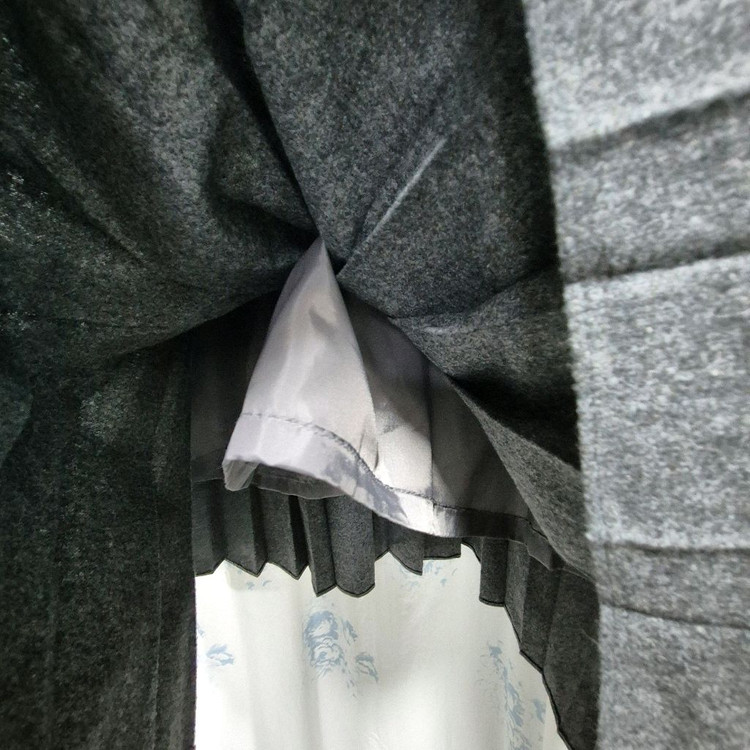 유노이아 플리츠 모직원피스--8