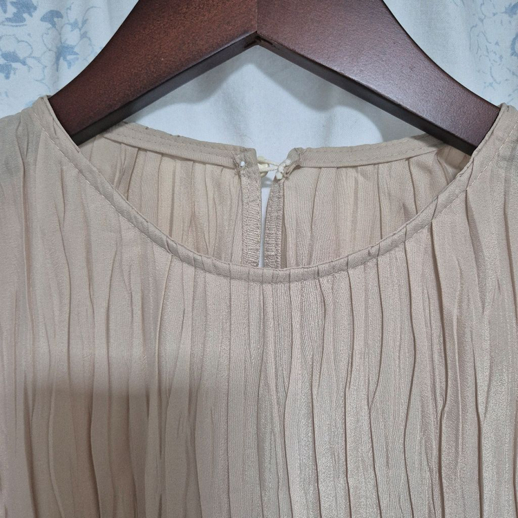 플리츠주름원피스 프리사이즈--3