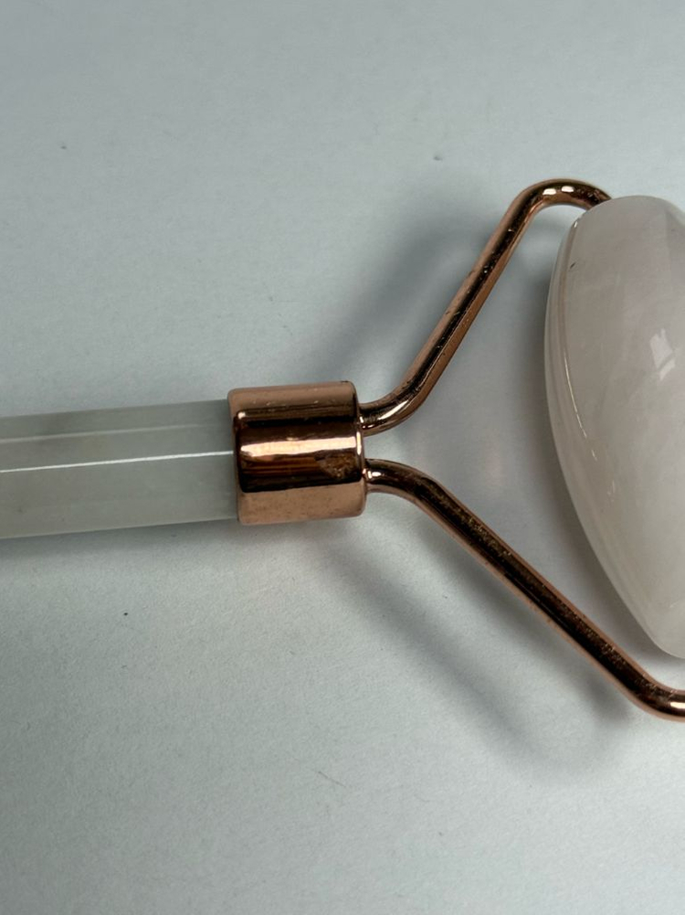 천연 로즈쿼츠 페이스롤러 바디롤러 마사지기--2