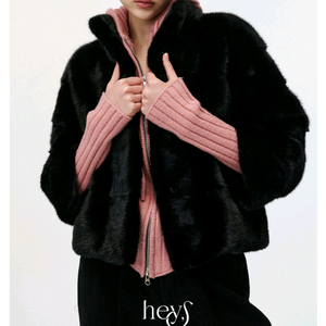 새상품]] 헤이에스 SAGA FUR 밍크 자켓 블랙 S사이즈