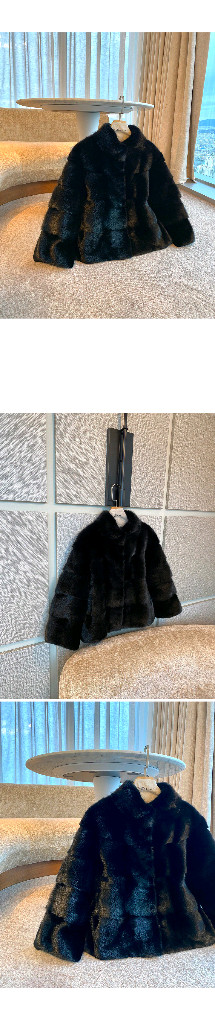 새상품]] 헤이에스 SAGA FUR 밍크 자켓 블랙 S사이즈--2