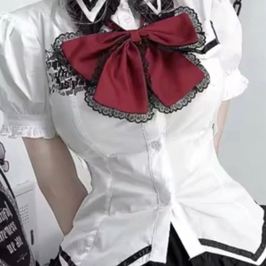 펑크룩 고스 지뢰계 셔츠 이미지