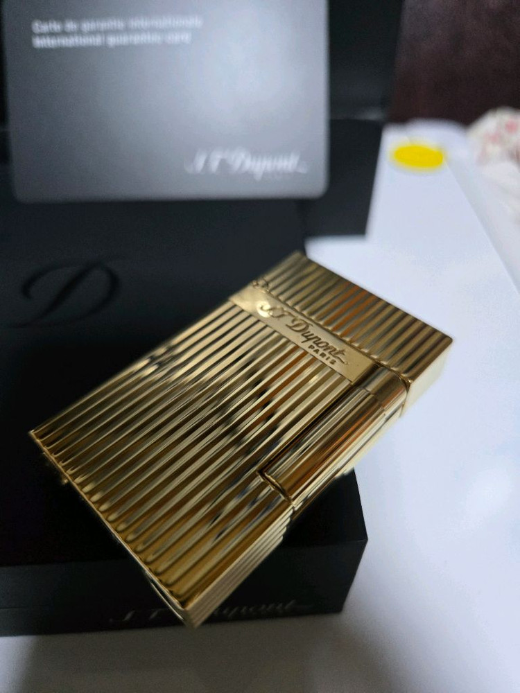 [새상품급] 듀퐁라이터 라인2 신형 ca16827 스트라이프 금장 쌍불 듀퐁 라이타--3