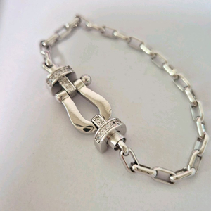 체인 말발굽버클 팔찌
