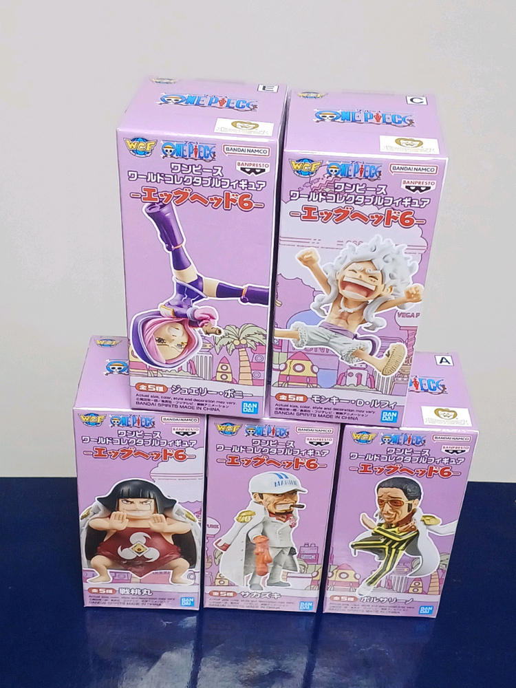 (원피스 월콜) 에그헤드 6탄 니카 월드콜렉터블 피규어 세트 키자루 아카이누--1
