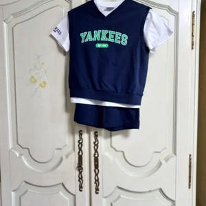 MLB 키즈 바시티 세트(130)+볼캡 모자(F)