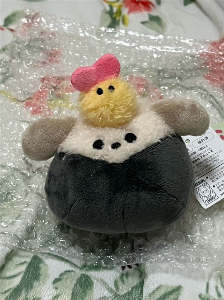 일본 주먹밥 오니기리 원무스비 텐무스 인형 마스코트 새상품--1