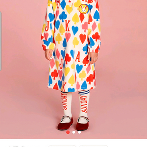 베베드피노 트럼프 플리스 원피스 110