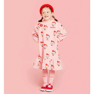 베베드피노 레꼴 하프넥 저지 기모 원피스 110