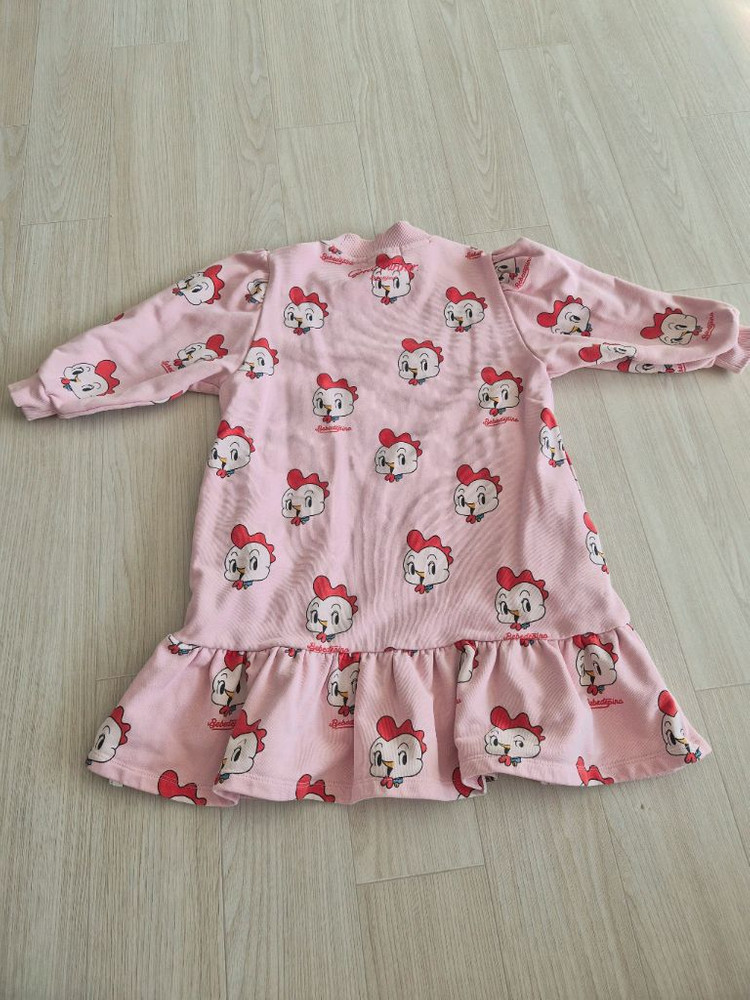 베베드피노 레꼴 하프넥 저지 기모 원피스 110--3