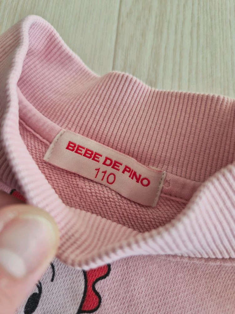 베베드피노 레꼴 하프넥 저지 기모 원피스 110--4