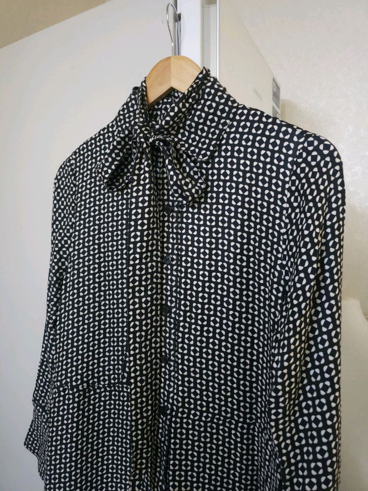 코스 타이 블라우스형 롱원피스--1