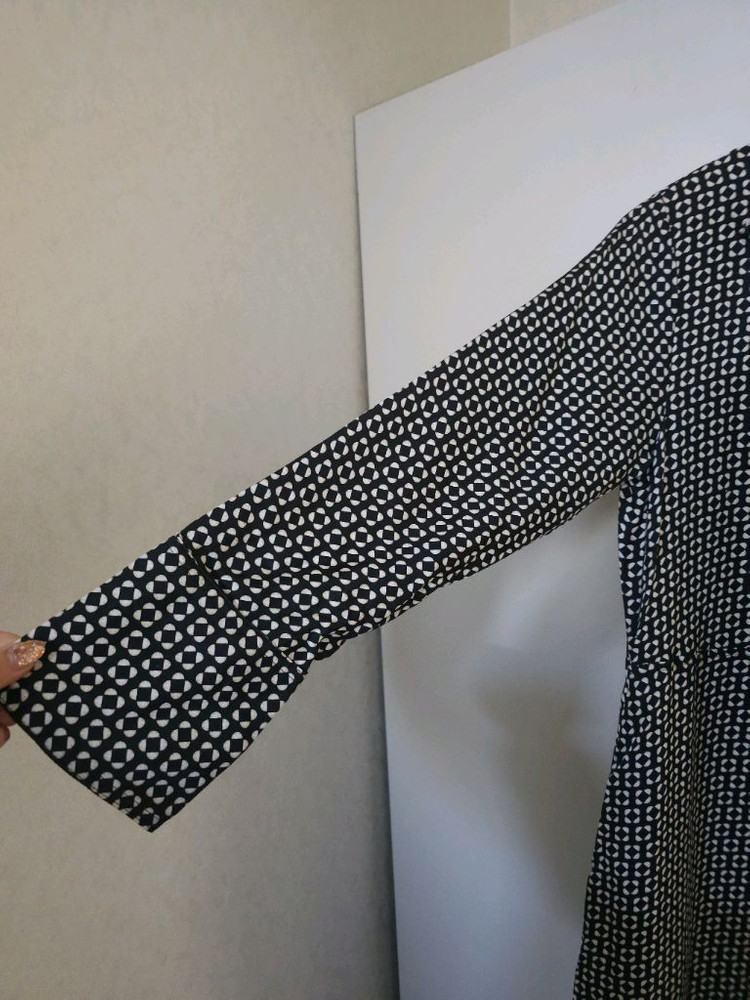 코스 타이 블라우스형 롱원피스--3