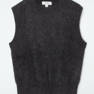 <택있음>COS 모헤어 니트 베스트(M/차콜)